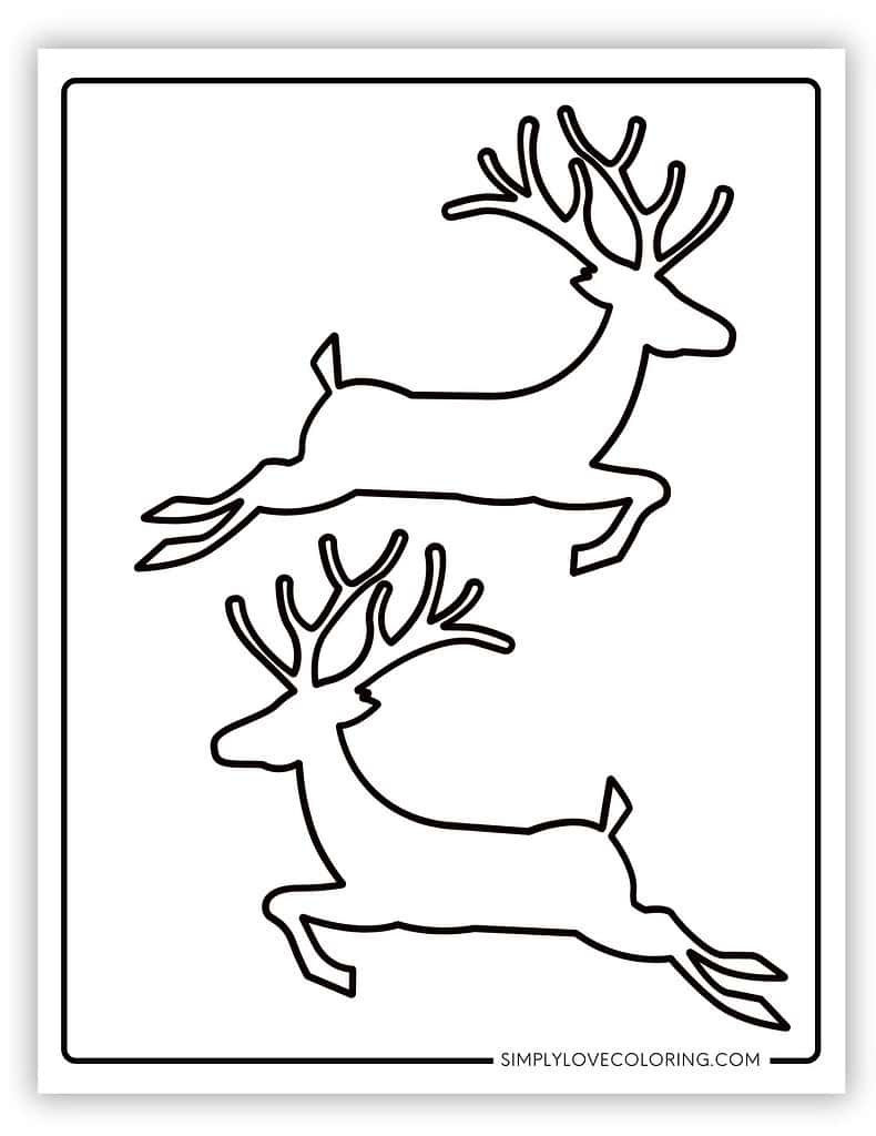 reindeer templates (free pdf printables) - simply love coloring